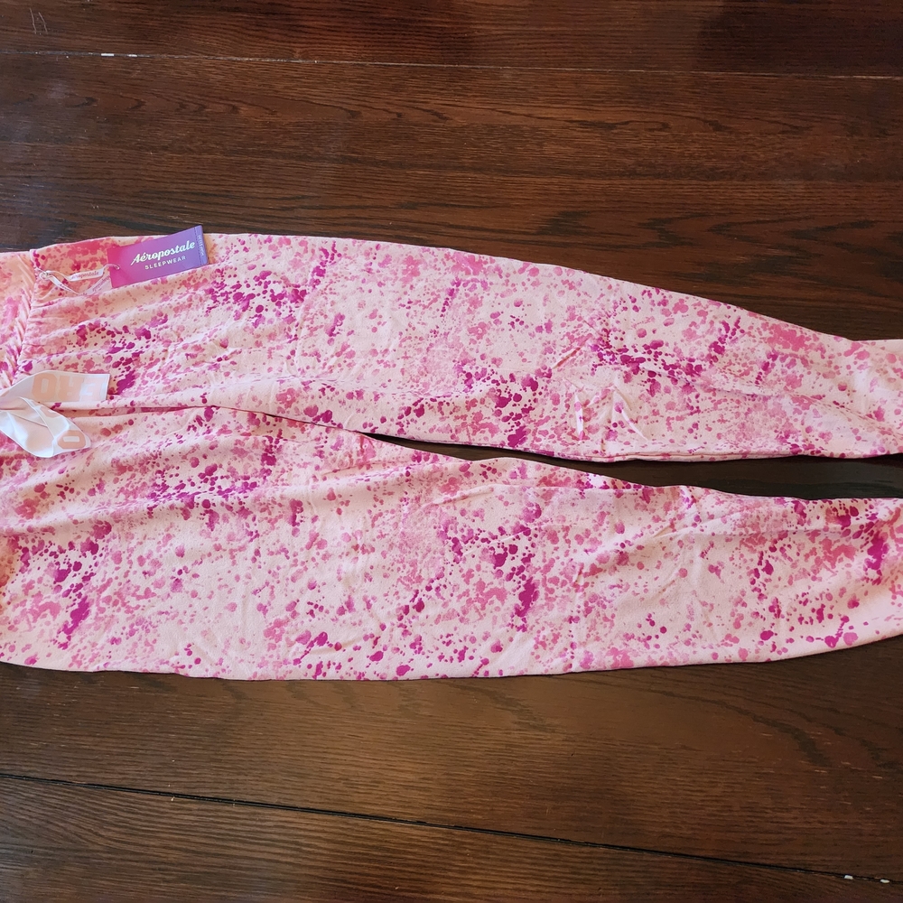 Aeropostale Pink Splatter Joggers